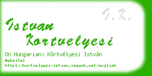 istvan kortvelyesi business card