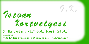 istvan kortvelyesi business card